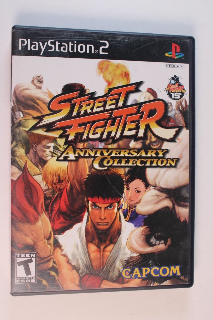 Street Fighter Anniversary Collection (Sony PlayStation 2, PS2) Complete Tested